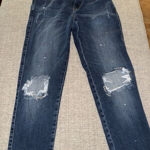 Guess Dark Blue Distressed Jeans Sexy Curve Size 27